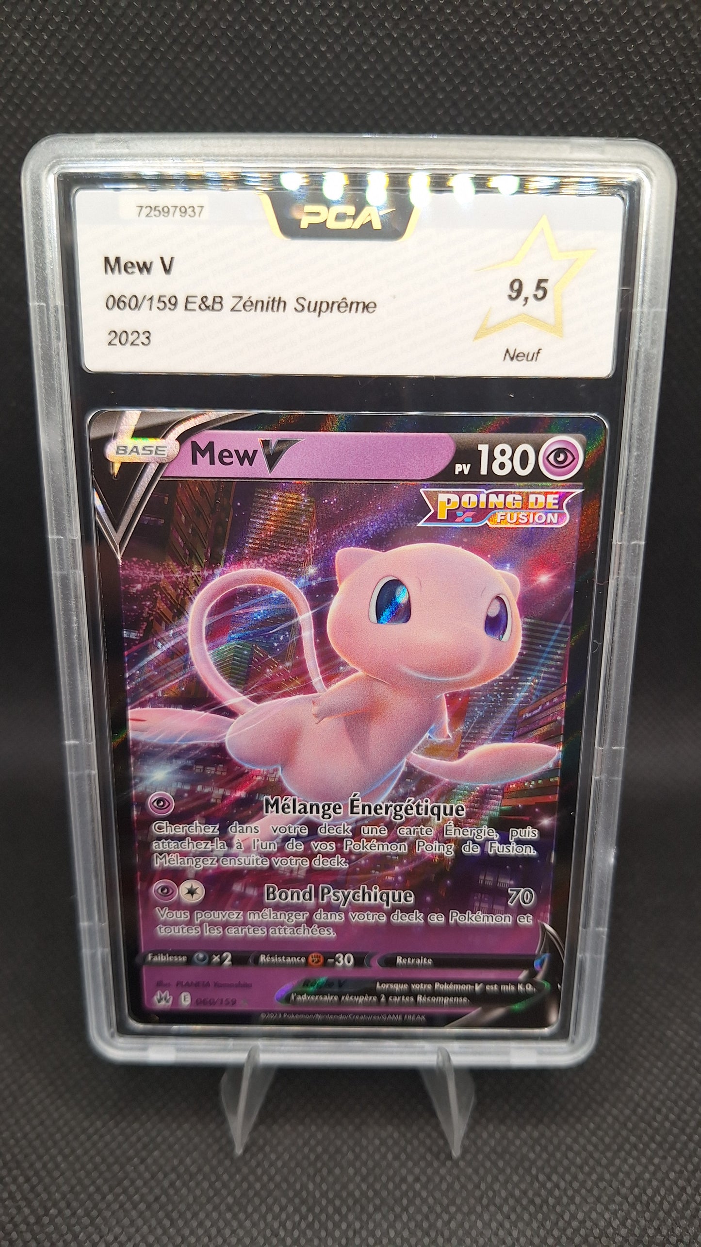 Mew V 60/159 – PCA 9,5 – Zenith Suprême 2023 (Épée et Bouclier)